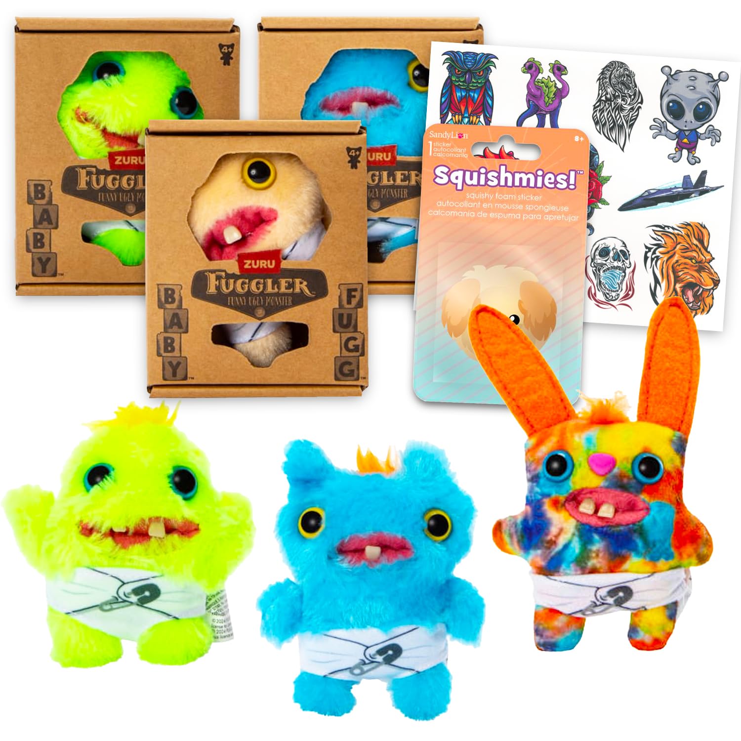 Fuggler ぬいぐるみ 3個セット Amazon.com: Fuggler Baby Fuggs Plushies Set for Girls